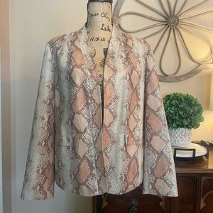 Chico’s Animal Print Open Style Jacket